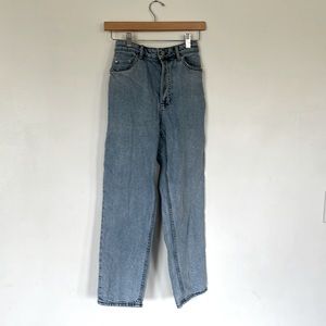 h&m, straight leg, blue jeans, no rips